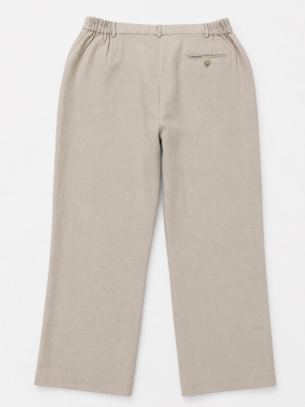 Ralph Lauren Neutral Wide-Leg Linen Trousers - Picture 3 of 5